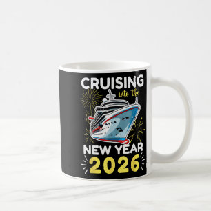In das neue Jahr 2026 cruisen Kaffeetasse