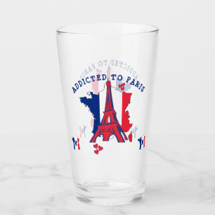 IN DAS PARIS-Monogramm AUFGENOMMEN Glas