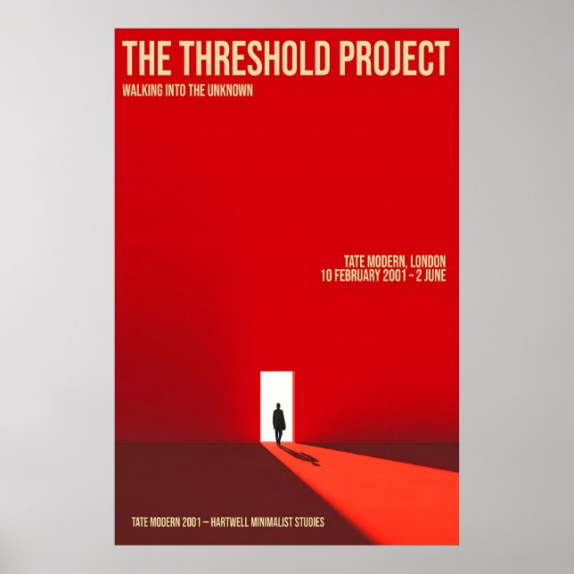 In das Unbekannte Poster Print  Minimal Rot (Vorne)