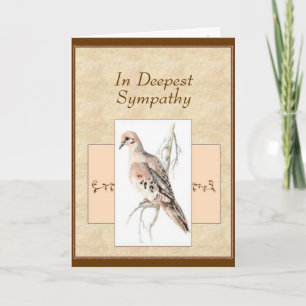 In Deepest Sympathy Mourning Dove Turtle Dove Karte