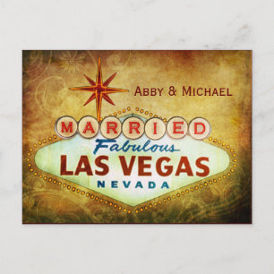 In dem fantastischen LAS VEGAS geheiratet Ankündigungspostkarte
