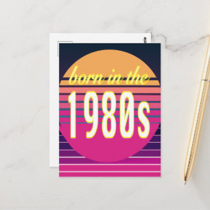 In den 1980er Jahren geboren, Millennials, Gen X,  Postkarte