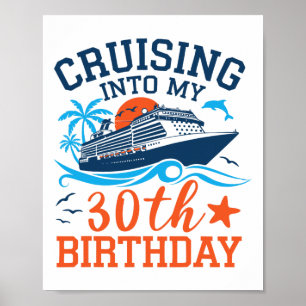 In den 30. Geburtstag reisen Familienkreuzfahrt 30 Poster
