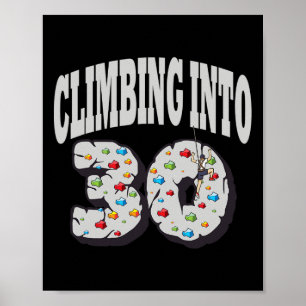 In den 30-jährigen Felsklettern-Geburtstag kletter Poster