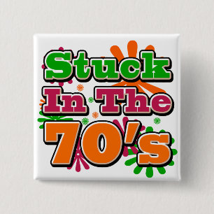 In den 70er Jahren stecken Button