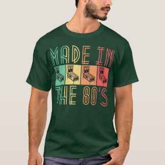 In den 80er Jahren hergestellte Pinball Retro-Arca T-Shirt