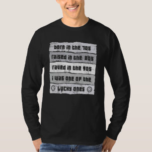 In den 90er Jahren erzogen Skool Raver Raving Olds T-Shirt
