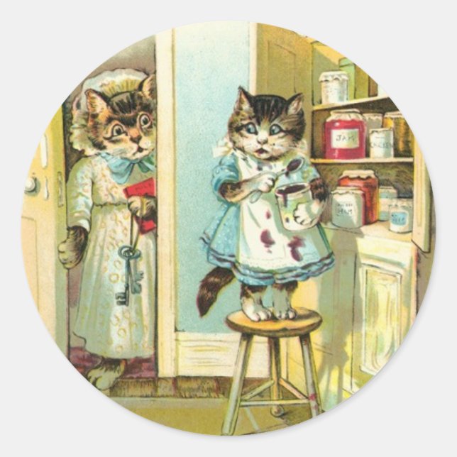 In den Akten gefangen Runder Aufkleber (Vorderseite)