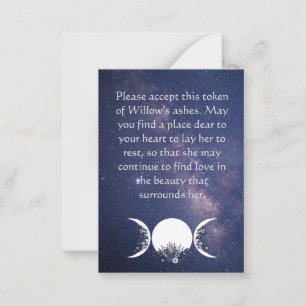 In den Armen der Goddess Ashes Card Mitteilungskarte