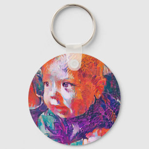 in den Augen eines Babys whimsical A.I. hell. Schlüsselanhänger
