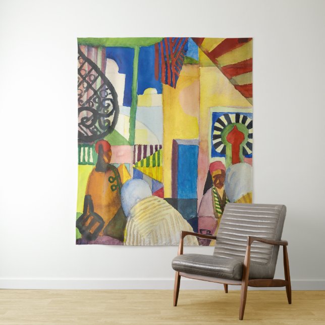 In den Basaren | Auguste Macke | Wandteppich (Beispiel)