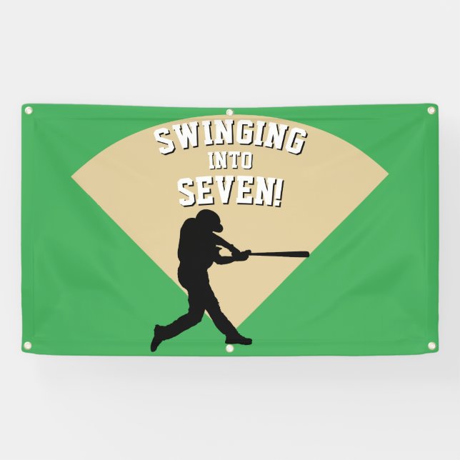 In den Baseball-Geburtstag schwingen Banner (Horizontal)