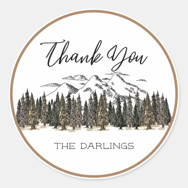 In den Bergen bevorzugen Sticker (Vorderseite)