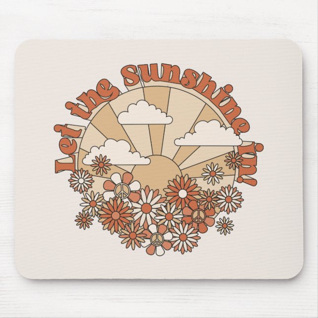 In den Blume Groovy Daisy Hippie den Sonnenschein  Mousepad (Vorne)