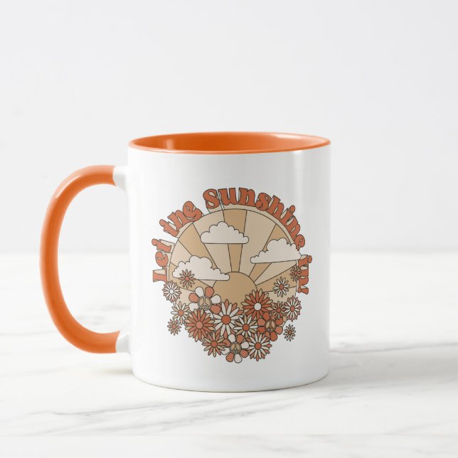 In den Blume Groovy Daisy Hippie den Sonnenschein  Tasse (Links)