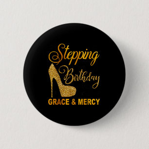 In den Geburtstag mit Gottes Gnade und Barmherzigk Button