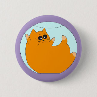 In den Goldfischglas geratene Katze, Lustiger Katz Button