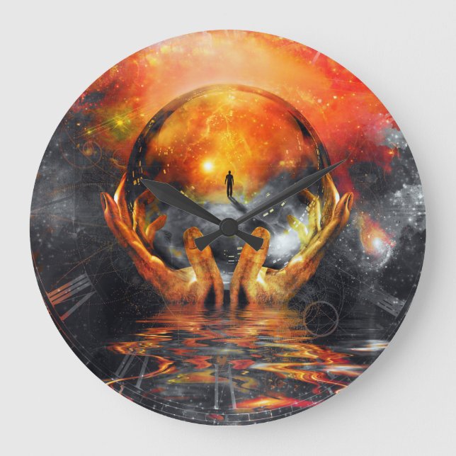 In den Händen des Schöpfers Große Wanduhr (Vorderseite)