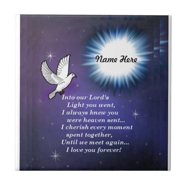 In den hellen Vogel Fliese (Vorderseite)