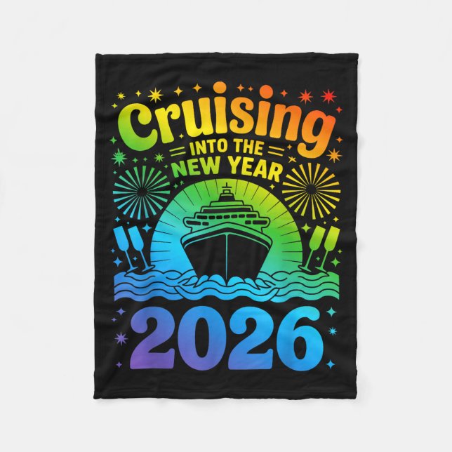 In den Jahreswechsel 2026 cruisen - LGBTQ Stolz Cr Fleecedecke (Vorderseite)