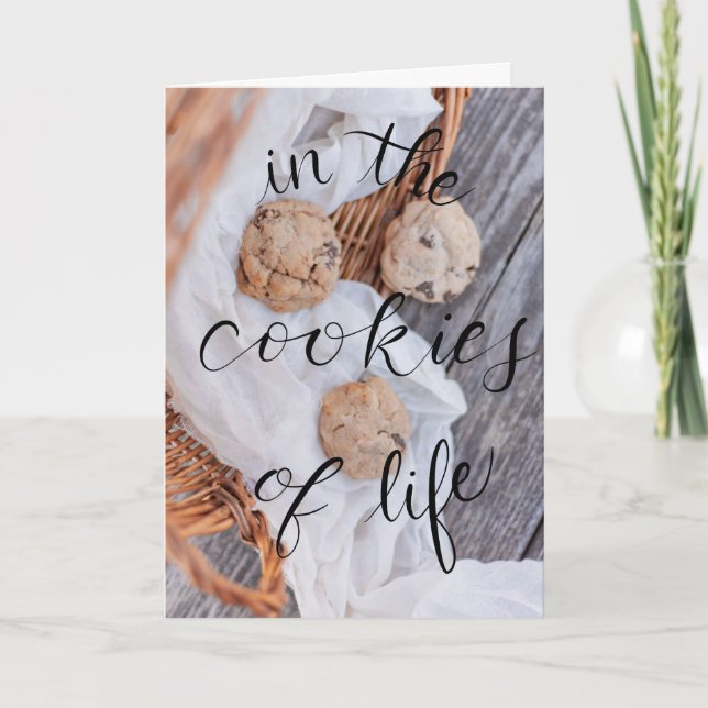 In den Keksen des Lebens sind Schwestern die Schok Karte (Vorderseite)