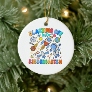 In den Kindergarten starten Zurück zur Schule Keramik Ornament