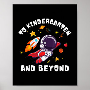 In den Kindergarten und über den Astronauten hinau Poster