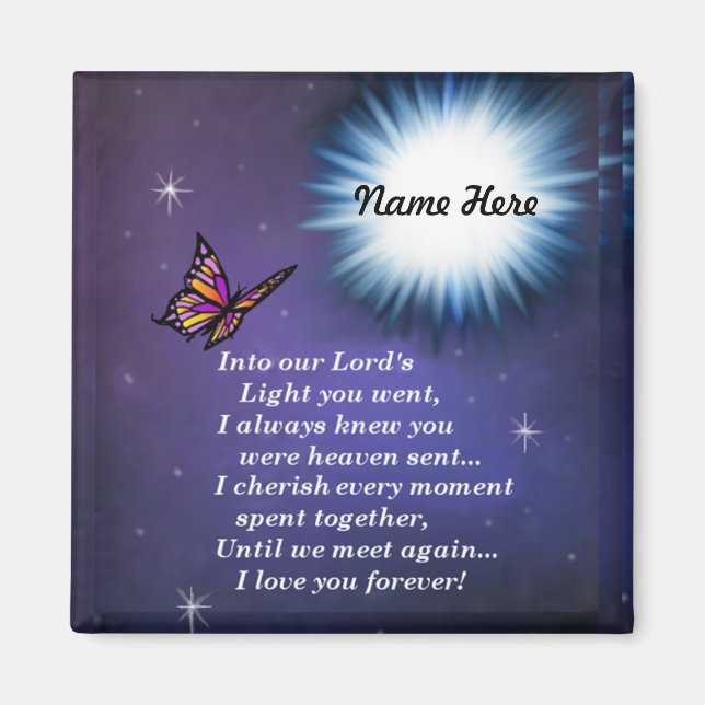 In den Lichtschmetterling Magnet (Vorne)