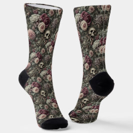 In den Rose zeichnen - Gotische Viktorianische Tap Socken