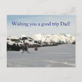 In den schneebedeckten Höhen! Postkarte