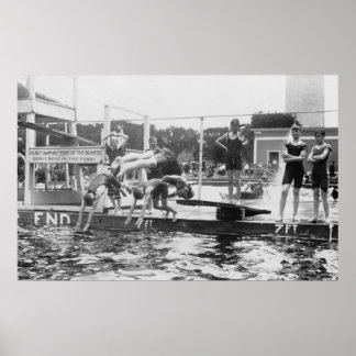 In den Schwimmbädern, die 1920er Jahre tauchen, ni Poster