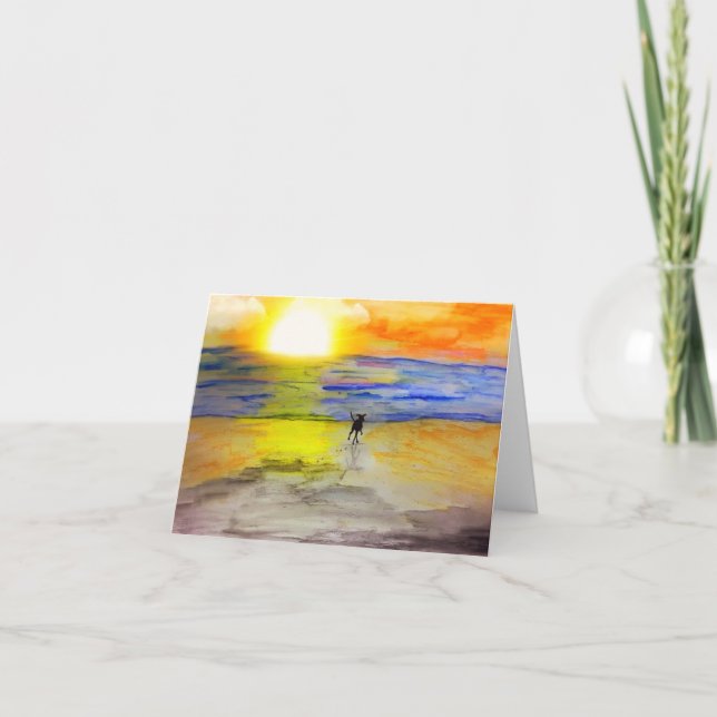 In den Sonnenuntergang Karte (Vorderseite)