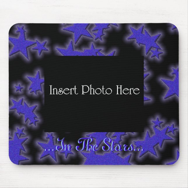 In den Sternen Blue Star Muster Rahmen Maus Pad Mousepad (Vorne)
