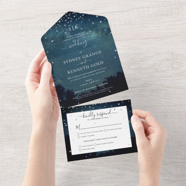 In den Sternen geschrieben All In One Einladung (Abreißen)