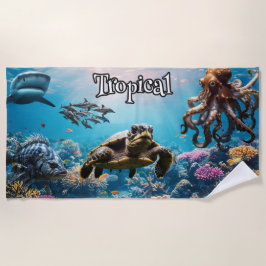 In den Tropen leben Strandtuch