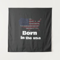In den USA geboren American Flag Map Patrioten T-S