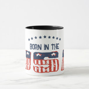 In den USA geboren Grunge-Version Patriotischer Be Tasse
