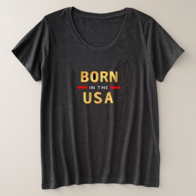 IN DEN USA Geboren T-Shirt (Design vorne)