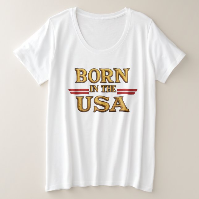 IN DEN USA Geboren T-Shirt (Design vorne)