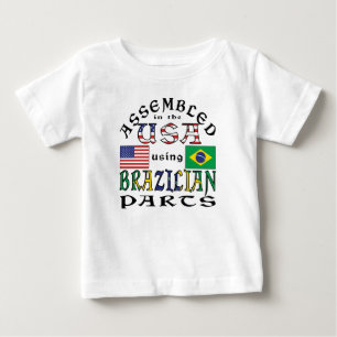 In den USA mit brasilianischen Teilen zusammengeba Baby T-shirt