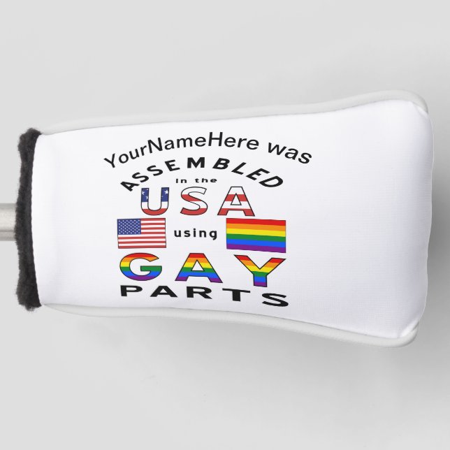 In den USA mit Gay Parts Personalisiert zusammenge Golf Headcover (Vorderseite)