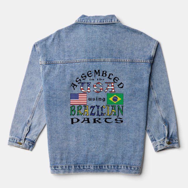 In den USA unter Verwendung brasilianischer Teile  Jeansjacke (Rückseite)