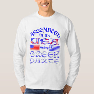 In den USA unter Verwendung griechischer Teile mon T-Shirt