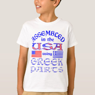 In den USA zusammengebaut, unter Verwendung griech T-Shirt