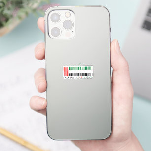 In den VAE hergestellter Barcode-Flaggen-Entwurf Aufkleber