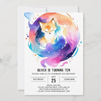 In den verzauberten Fuchs zum Geburtstag Einladung
