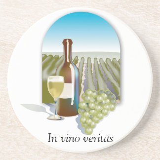 In den Vino Veritas Wein-Untersetzer Untersetzer