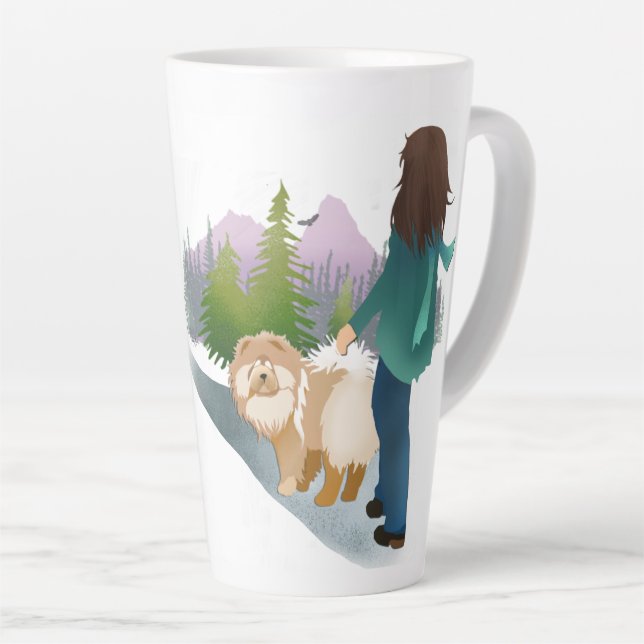 IN DEN WALD - Chow-Latte-Tasse Milchtasse (Rechte Ecke)