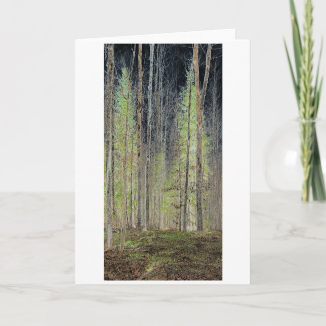 "In den Wald", digital transformiert Karte (Vorderseite)