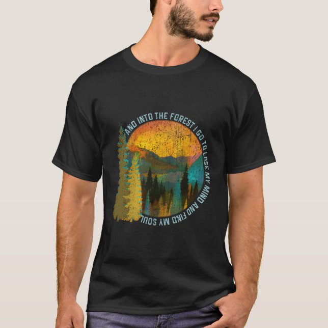 In den Wald gehe ich Wandern Natur Camg T-Shirt (Vorderseite)